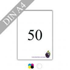 Leimblock | 80g Naturpapier weiss | DIN A4 | 4/0-farbig | 50 Blatt